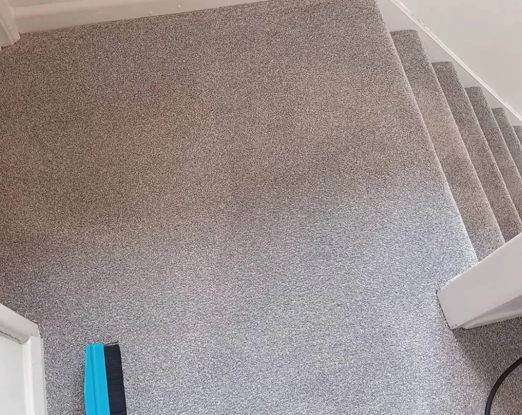 Carpeted Landing cleaned by Dave Spark