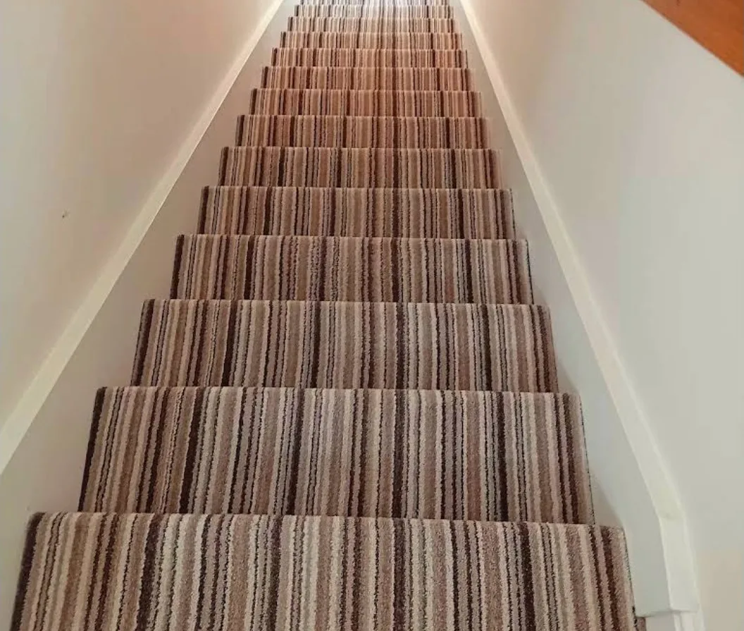 Striped Stair Carpet cleaned by Dave Spark