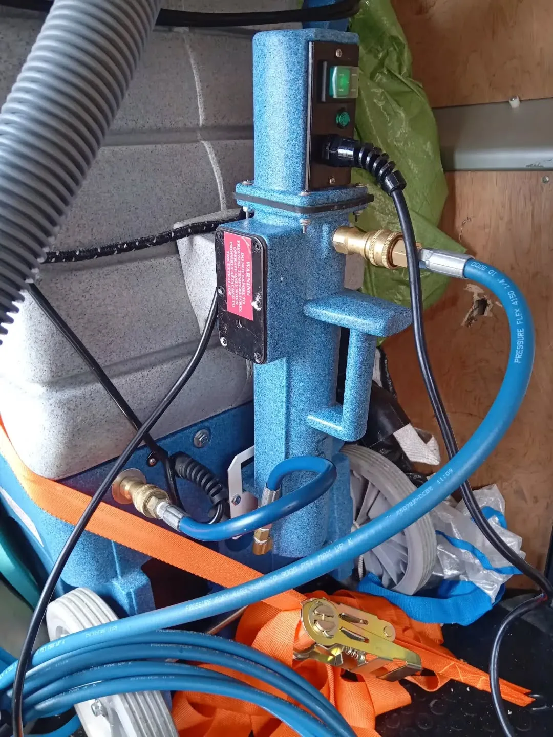 Specialist cleaning equipment and hose connections